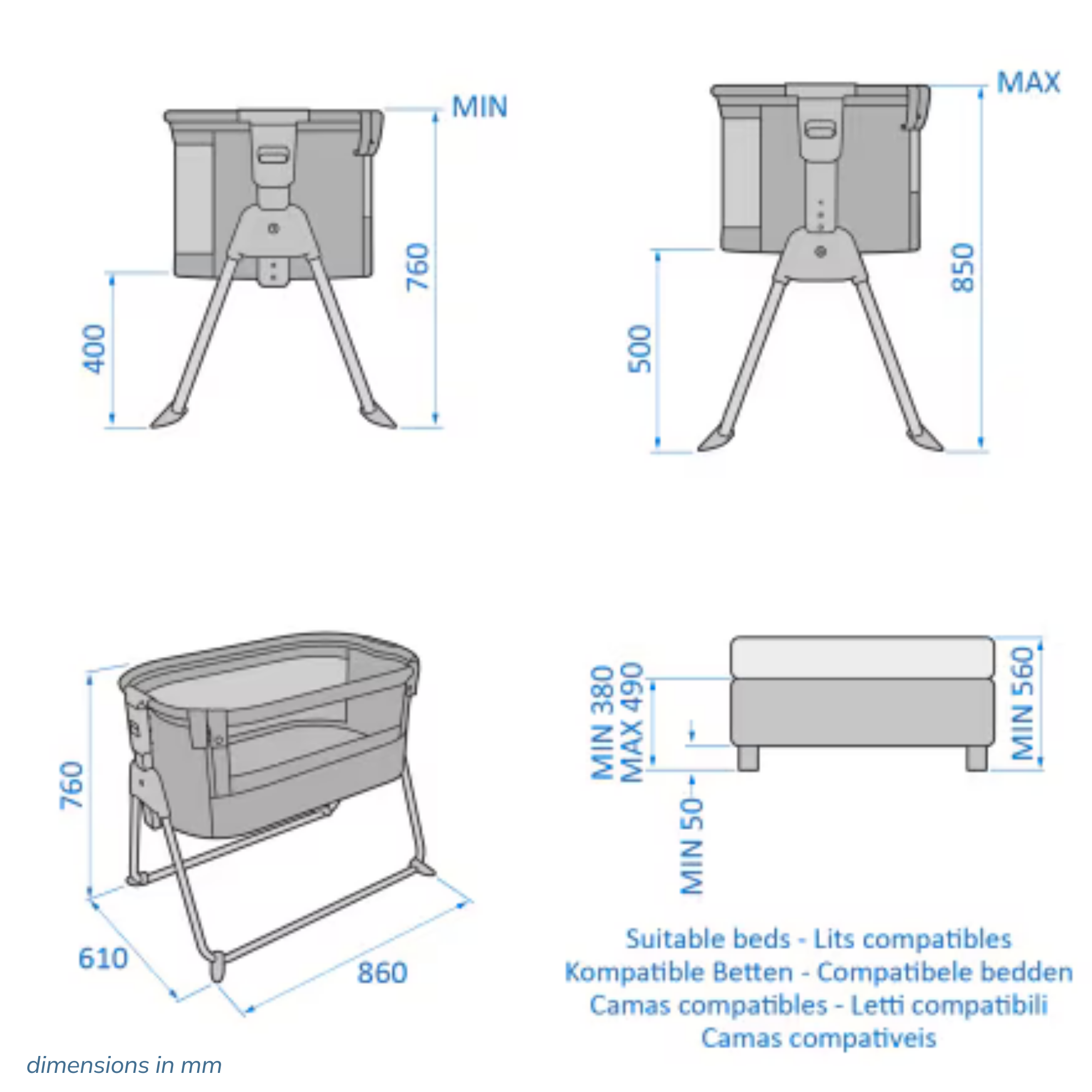 Maxi-Cosi Tori Bedside Crib