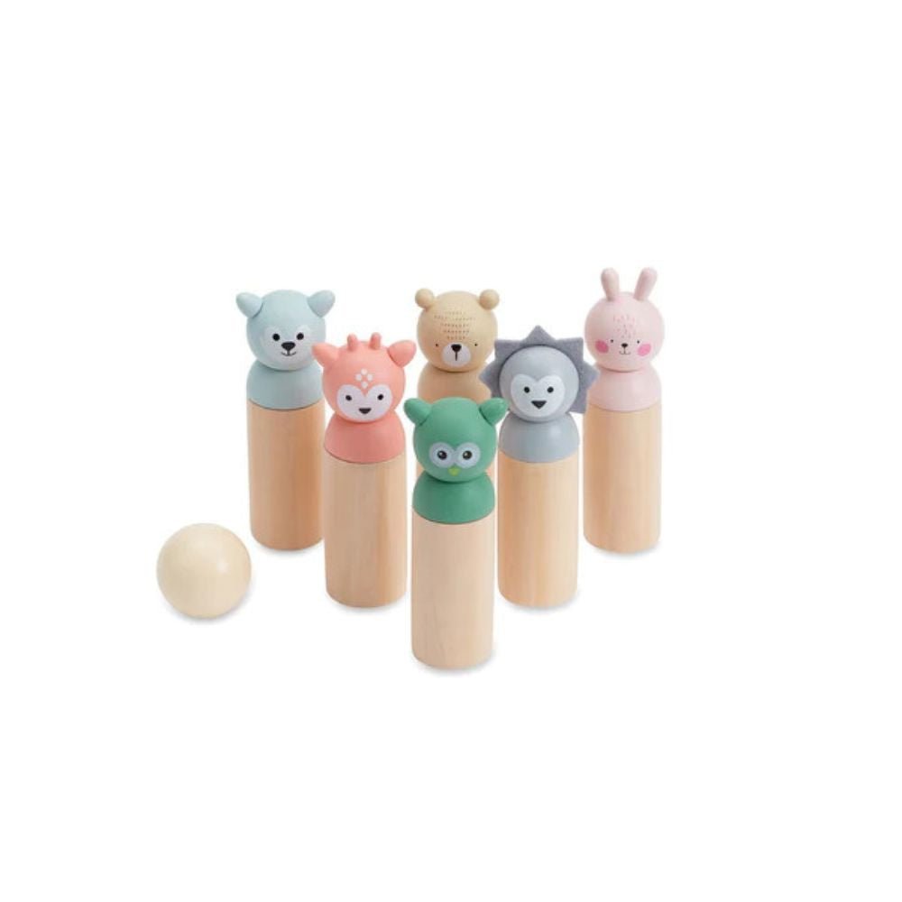 Bubble Wooden Animal Bowling Set - PramFox Singapore