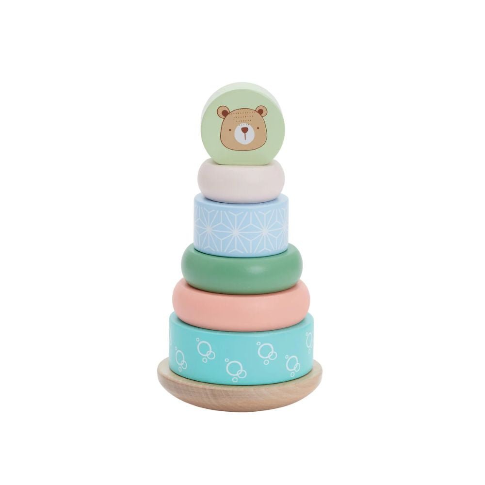 Bubble Wooden Bear Stacking Rings - PramFox Singapore