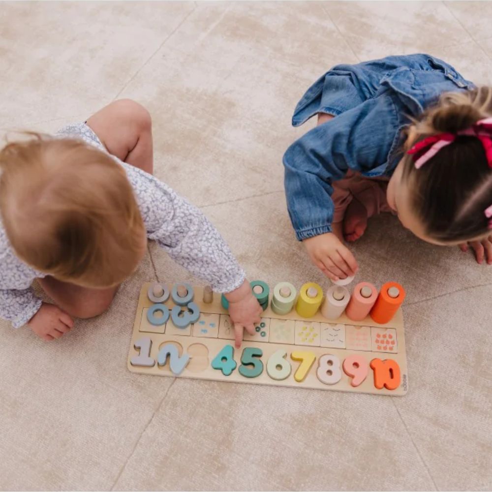 Bubble Wooden Numbers & Blocks Counting Set - PramFox Singapore