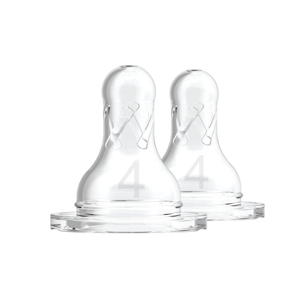 Dr Brown's Silicone Narrow Neck Nipple, 2 pce - PramFox Singapore
