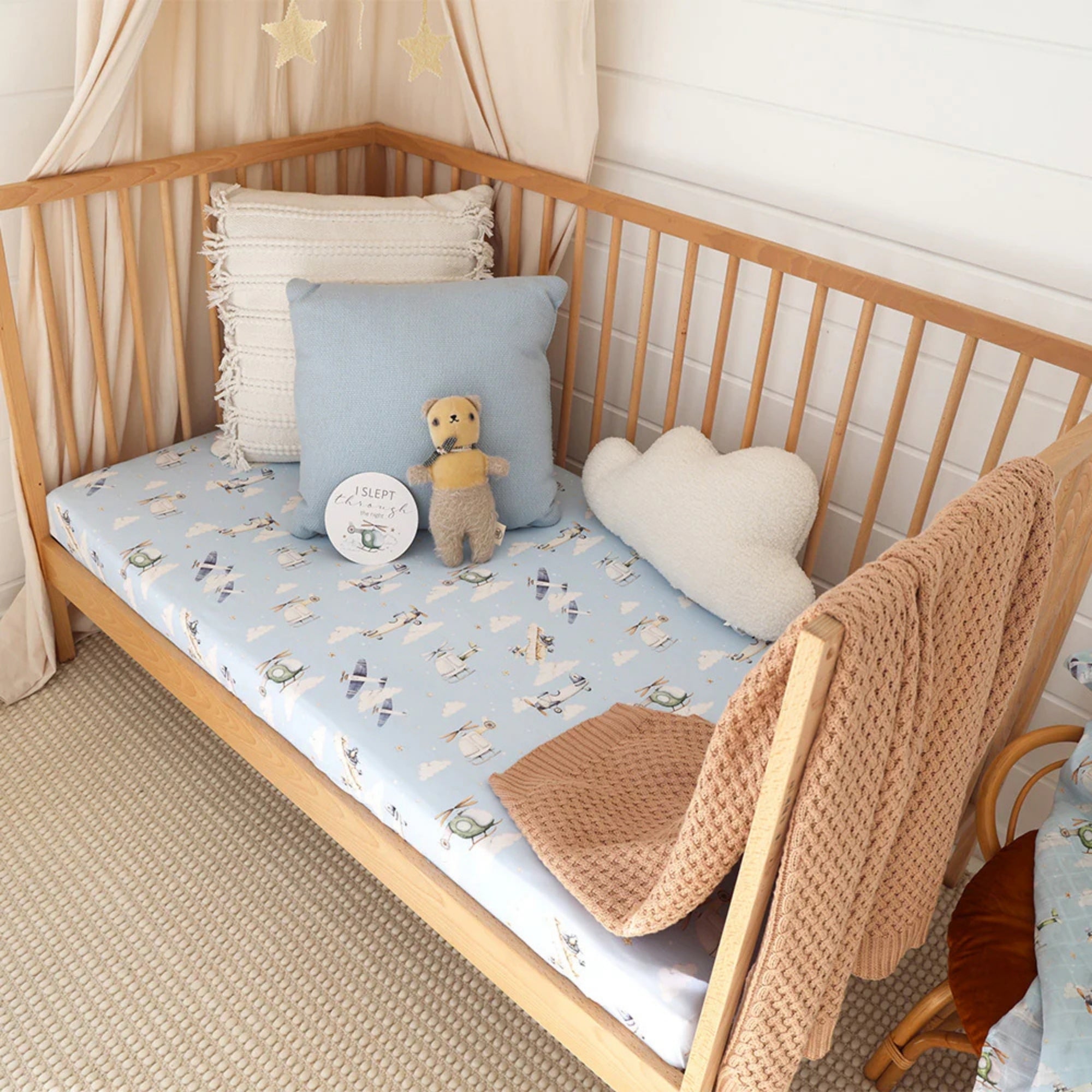 Snuggle Hunny Kids Fitted Cot Sheet - PramFox Singapore
