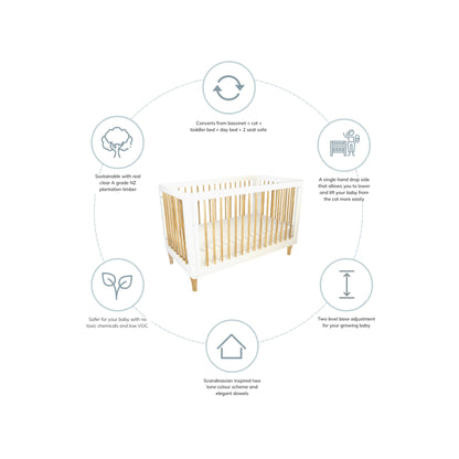 Babyhood Riya Cot 5-in-1 - PramFox