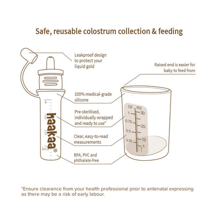 Haakaa Pre-Sterilised Silicone Colostrum Collector Feeding Pack - PramFox Singapore