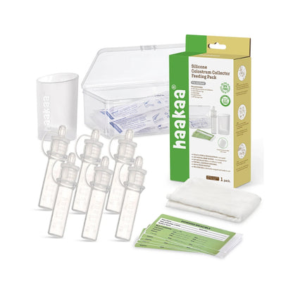 Haakaa Pre-Sterilised Silicone Colostrum Collector Feeding Pack - PramFox Singapore