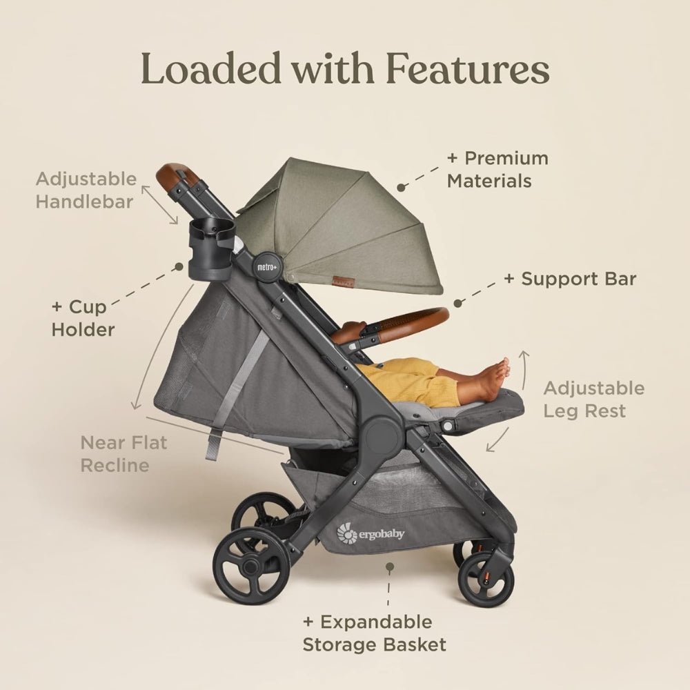 Ergobaby Metro+ Deluxe Compact City Stroller - PramFox Singapore