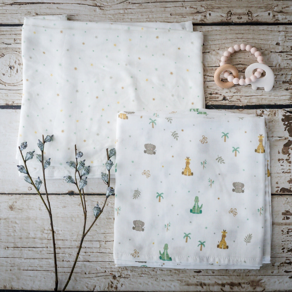 TravelTod Organic Bamboo Swaddle Blanket Gift Set - PramFox Singapore