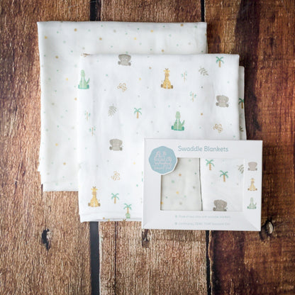 TravelTod Organic Bamboo Swaddle Blanket Gift Set - PramFox Singapore