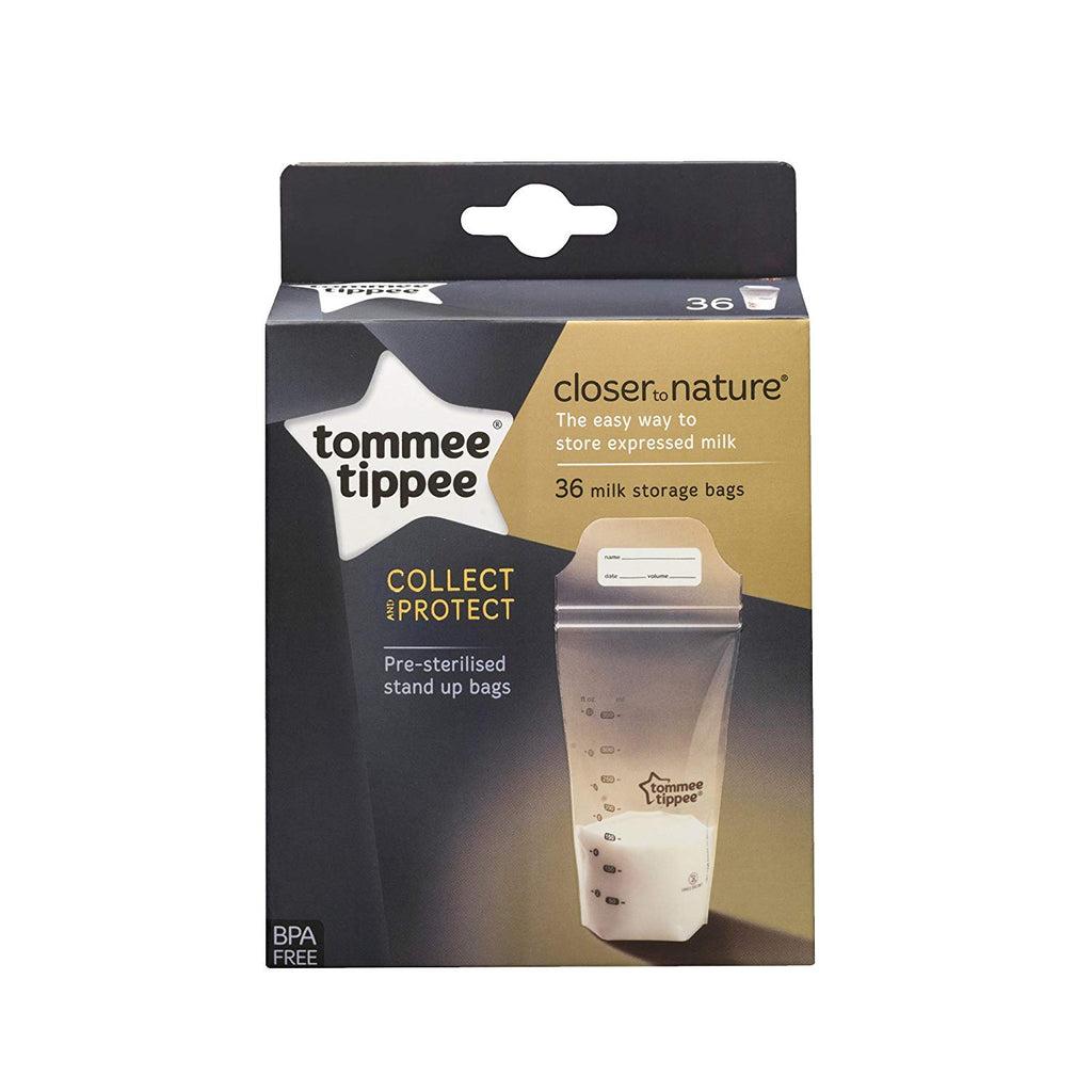 Tommee Tippee Closer to Nature Breast Milk Storage Bags 350ml, 36 pce - PramFox Singapore