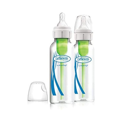 Dr Brown's Options+ Glass Narrow Neck Anti-Colic Baby Bottle - PramFox Singapore