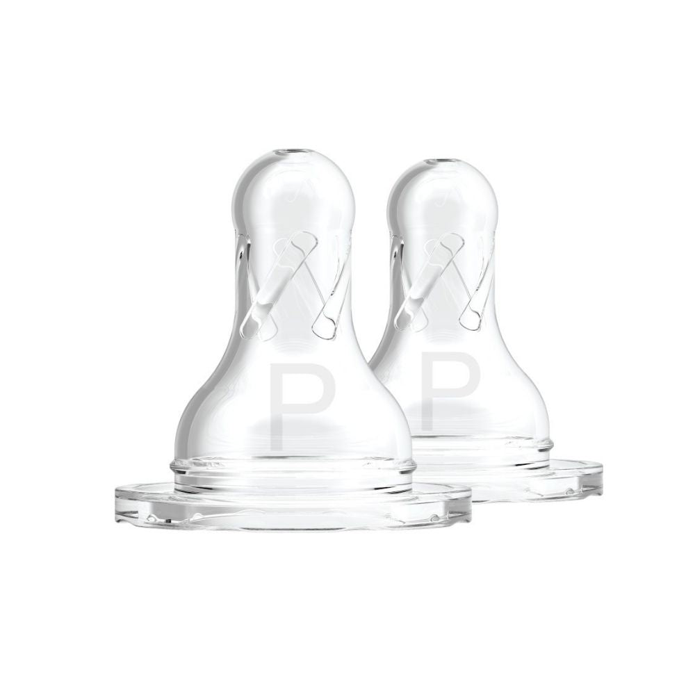 Dr Brown's Silicone Narrow Neck Nipple, 2 pce - PramFox Singapore