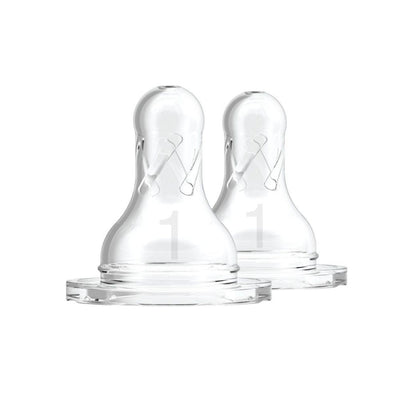 Dr Brown's Silicone Narrow Neck Nipple, 2 pce - PramFox Singapore