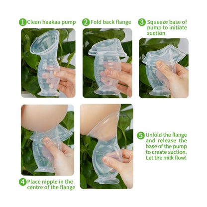 Haakaa Silicone Breast Pump and Silicone Cap Set - PramFox Singapore