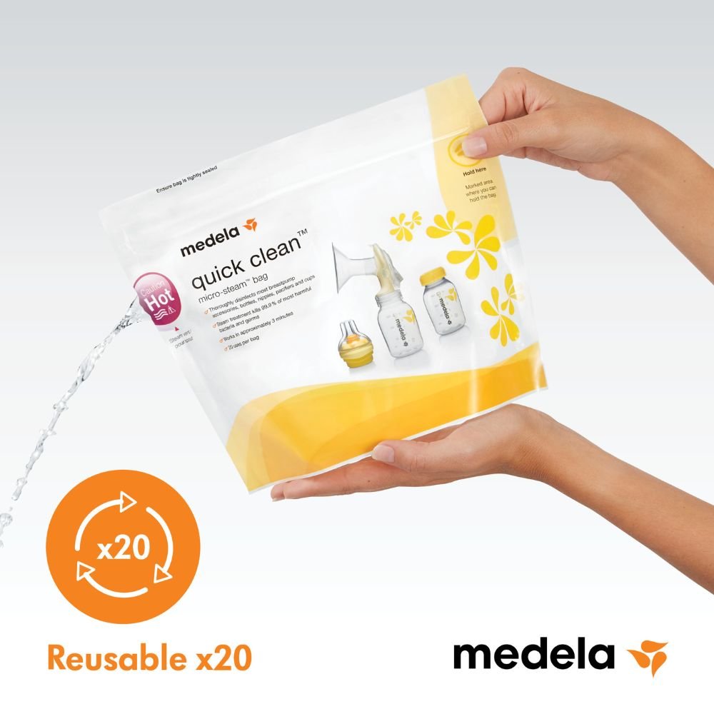 Medela Quick Clean Microwave Bags, 5 pce - PramFox Singapore