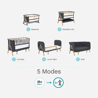 Tutti Bambini CoZee XL Bedside Crib & Cot - PramFox Singapore