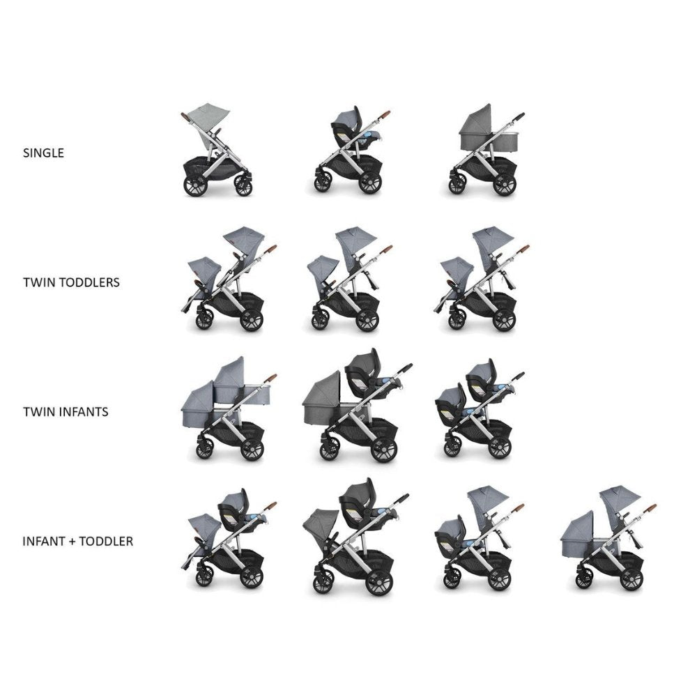 UPPAbaby Vista V2 (Double Stroller with Bassinet) - PramFox Singapore