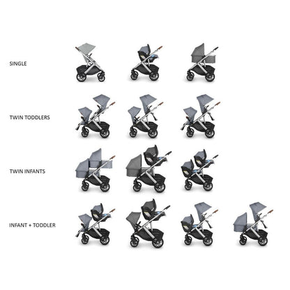 UPPAbaby Vista V2 (Double Stroller with Bassinet) - PramFox Singapore